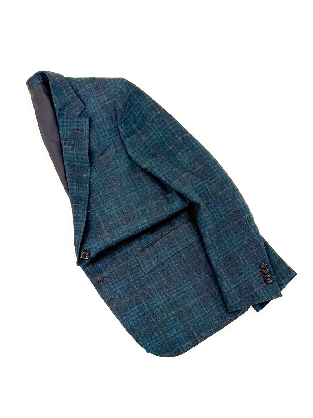NEW Ermenegildo Zegna Cashmere Milano Easy Teal Plaid Sport Coat Men Blazer 40R - Picture 11 of 16